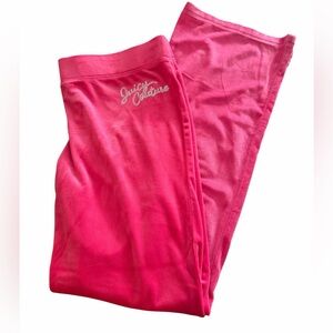 Juicy Couture Velour Track Pants Hot Pink Party size XL NWOT